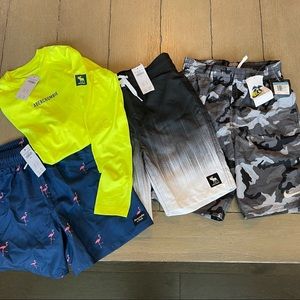 Boys Swim Wear - 4 Pieces NIKE & Abercrombie Kids NWT